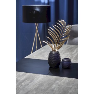 VINSTON stół rozkładany, blat - ciemny popiel / czarny, nogi - czarny