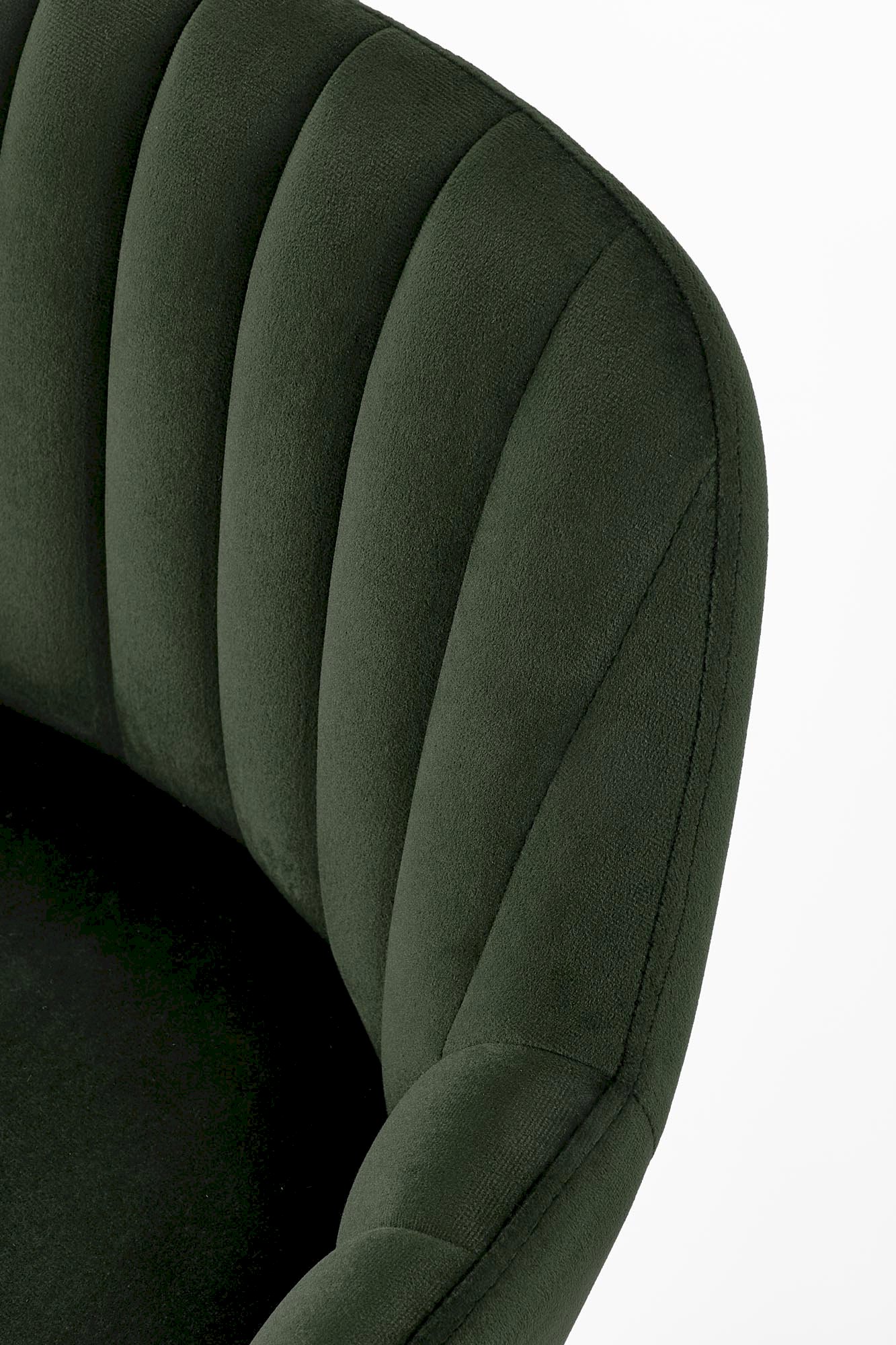 H93 hoker nogi - orzech, tapicerka - c. zielony