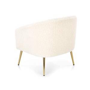 GRIFON fotel wypoczynkowy kremowy / złoty