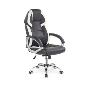 BARTON fotel gabinetowy czarno-biały