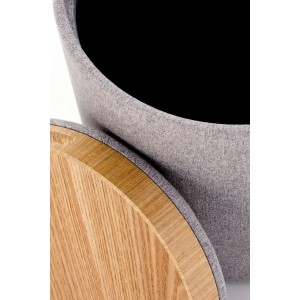 AVIKO zestaw 2 puf, jasny popiel