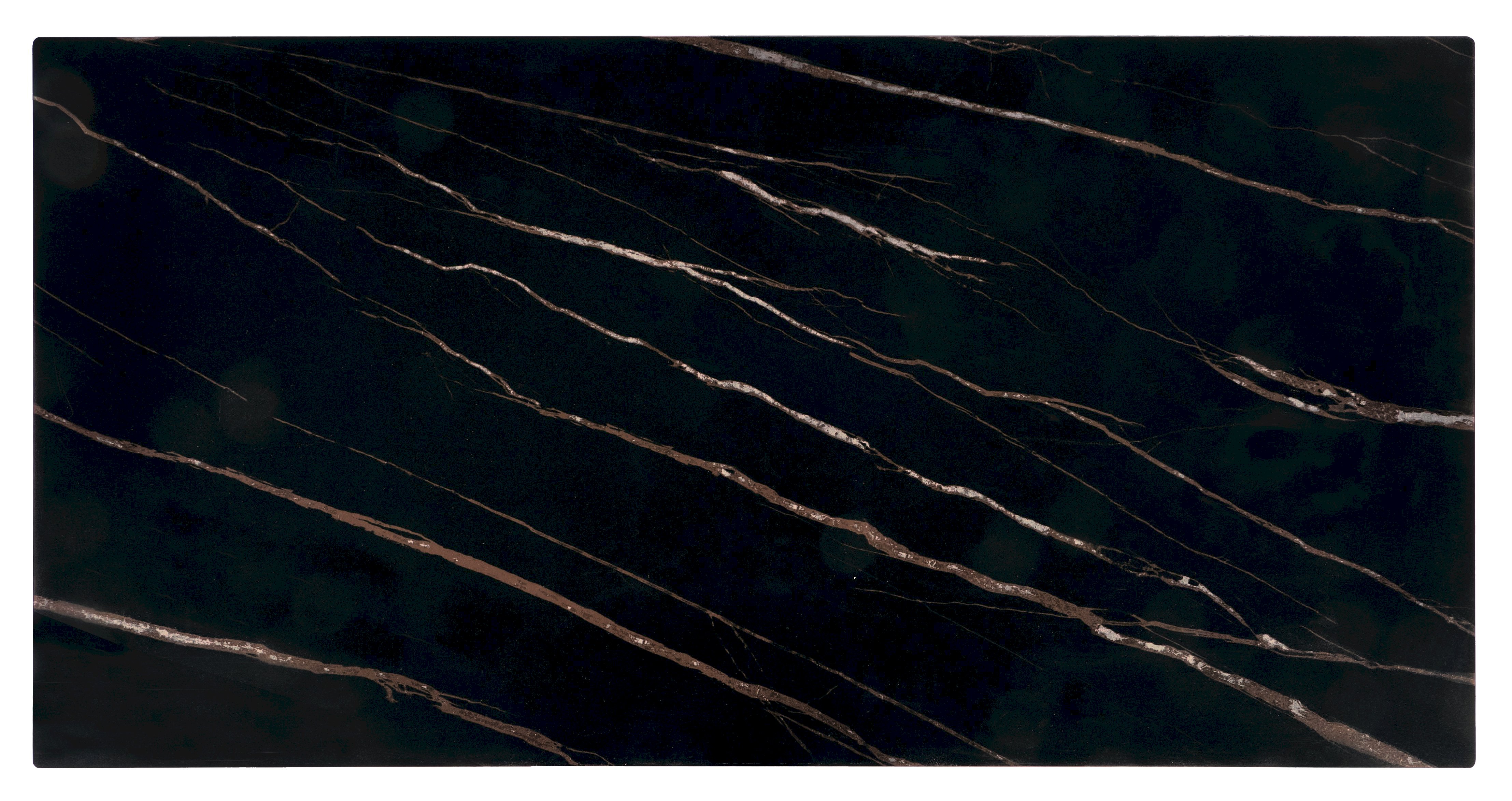 RAMONA ława czarny marmur / orzechowy