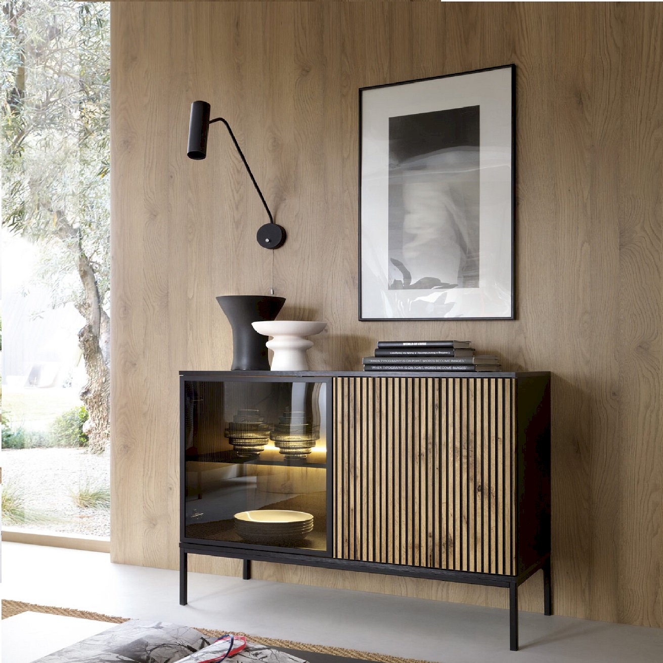 SENTO KOMODA K104 (czarny/dąb wotan)