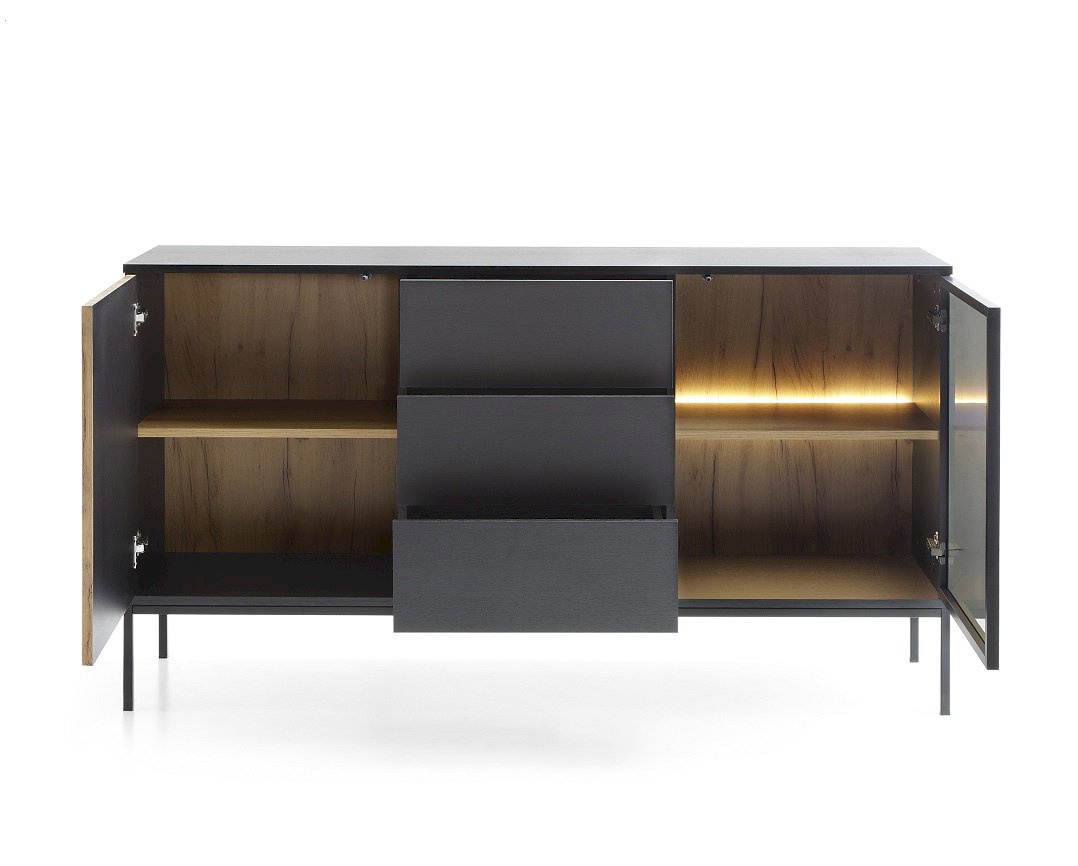 SENTO KOMODA KSZ154 (czarny/dąb wotan)