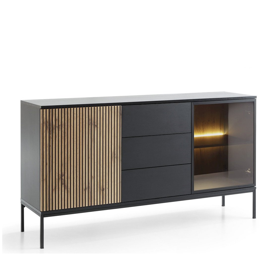 SENTO KOMODA KSZ154 (czarny/dąb wotan)