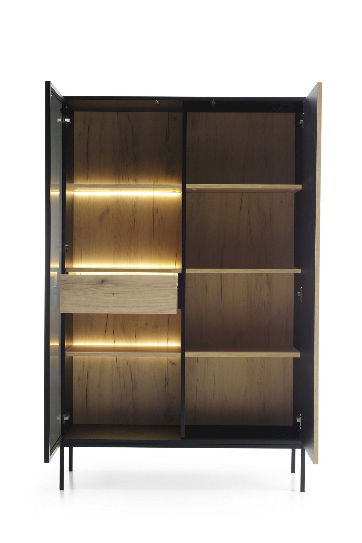 SENTO WITRYNA WTSZ104 (czarny/dąb wotan)