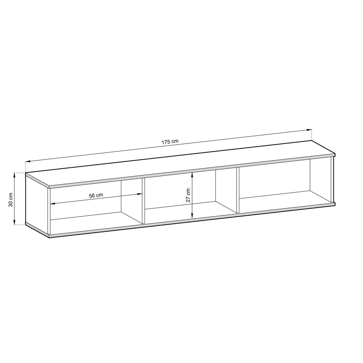 ORO SZAFKA RTV LAMELE RTV 175 BIAŁA