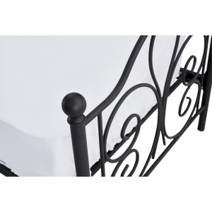 PANAMA 120 cm łóżko metalowe czarny