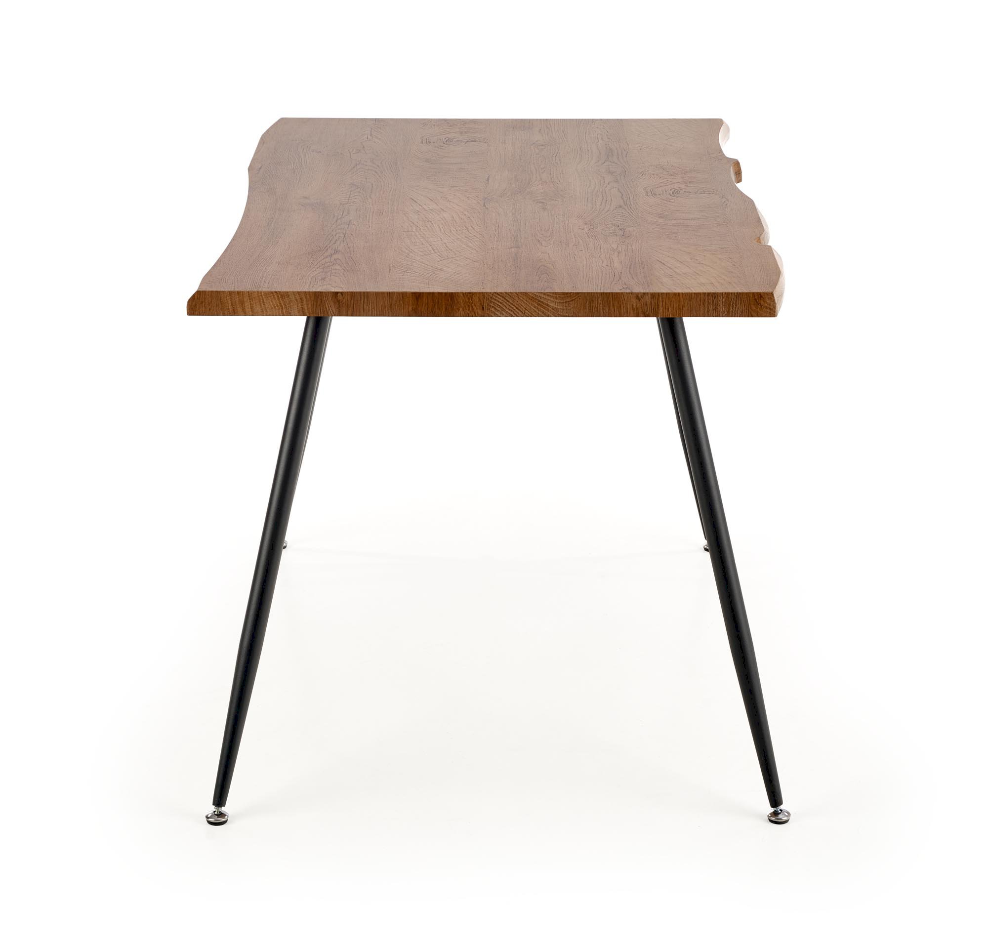 LARSON stół, blat - naturalny, nogi - czarny