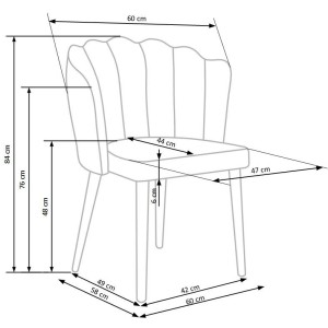K386 krzesło popielaty