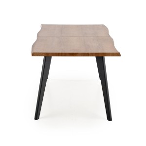 DICKSON stół rozkładany 120-180/80 cm, blat - naturalny, nogi - czarny