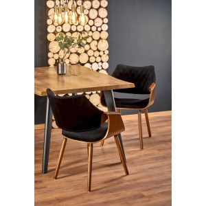 DICKSON stół rozkładany 120-180/80 cm, blat - naturalny, nogi - czarny