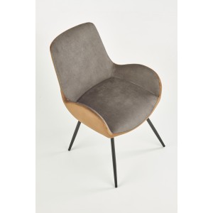 K392 krzesło popielaty / brązowy (2p=4szt)