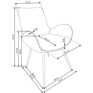 K392 krzesło popielaty / brązowy (2p=4szt)