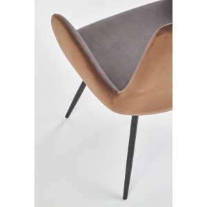 K392 krzesło popielaty / brązowy (2p=4szt)