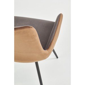 K392 krzesło popielaty / brązowy (2p=4szt)