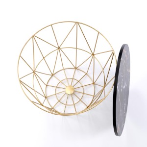 HARISSA_G ława stelaż - złoty, blat - czarny marmur (2p=8szt)