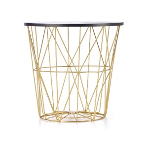 HARISSA_G ława stelaż - złoty, blat - czarny marmur (2p=8szt)