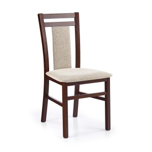 HUBERT8 krzesło ciemny orzech / tap: Lars 07