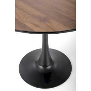 OLMO stół okrągły, orzech / czarny