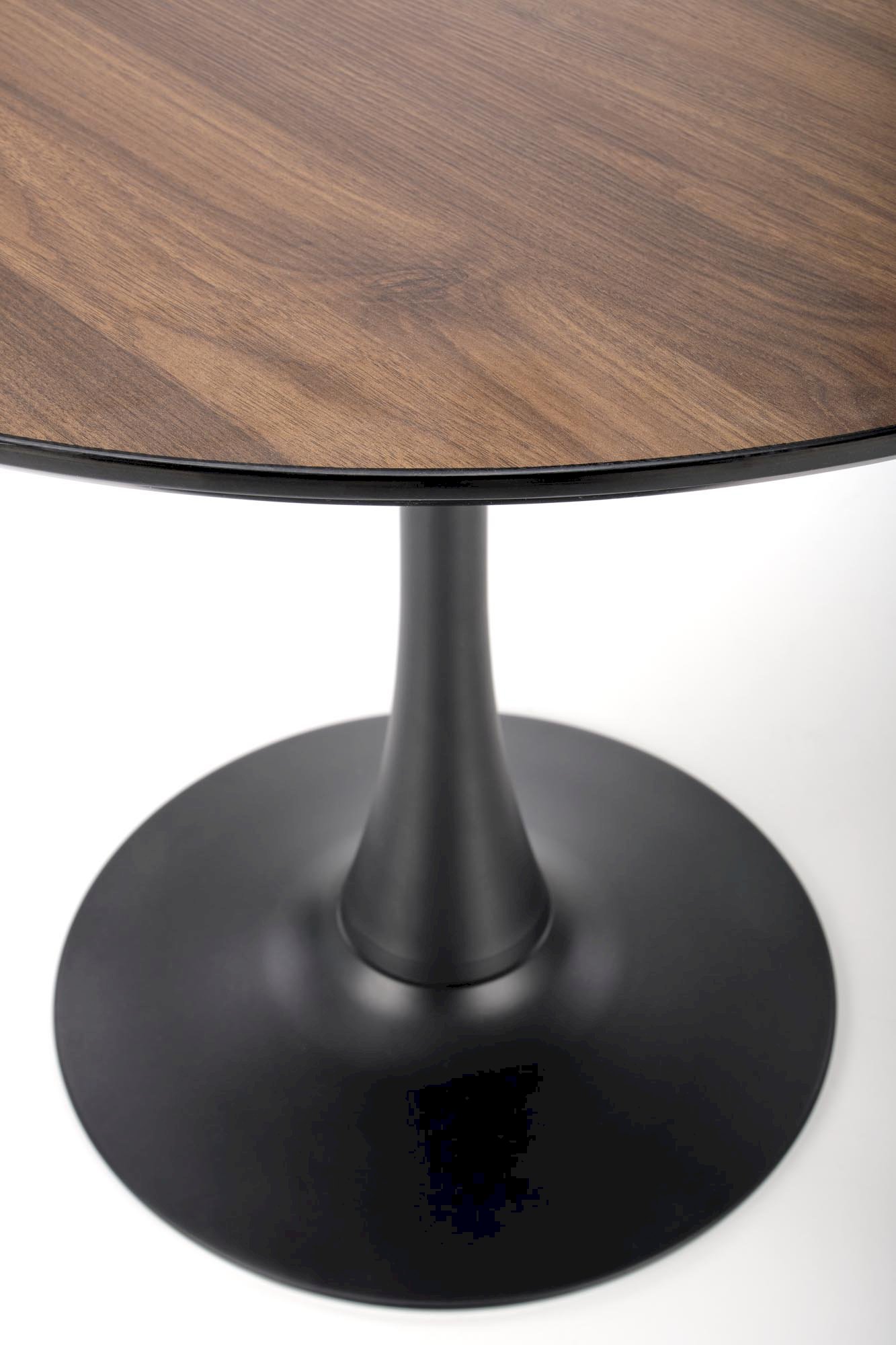 OLMO stół okrągły, orzech / czarny