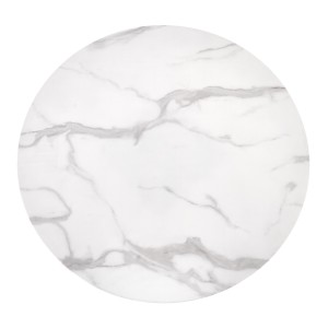 AMBROSIO stół okrągły, blat - marmur, noga - czarny