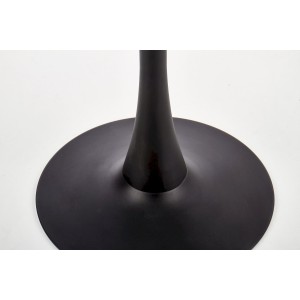 AMBROSIO stół okrągły, blat - marmur, noga - czarny