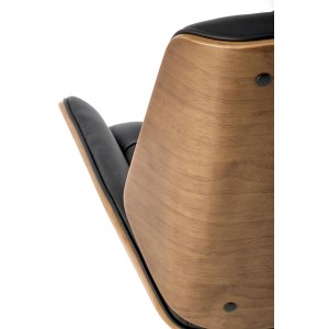 GAVIN fotel gabinetowy orzechowy / czarny