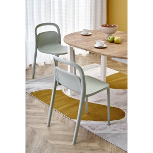 RINGO stół kolor blat dąb craft, nogi - biały (102-142x102x76 cm)