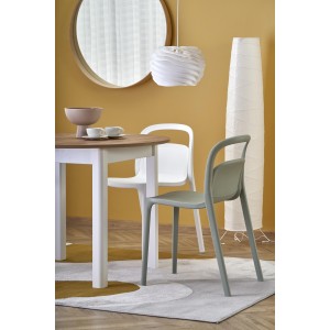 RINGO stół kolor blat dąb craft, nogi - biały (102-142x102x76 cm)