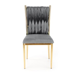 K436 krzesło popielaty/złoty