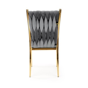 K436 krzesło popielaty/złoty