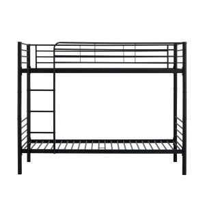 BUNKY łóżko piętrowe / opcja dwóch łóżek pojedynczych 90, czarny