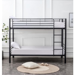 BUNKY łóżko piętrowe / opcja dwóch łóżek pojedynczych 90, czarny