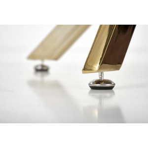 RAYMOND 2 stół, blat - biały marmur, nogi - złoty