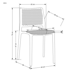 K514 krzesło jasny niebieski