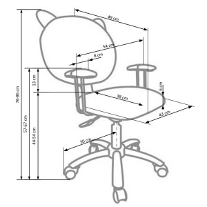 KITTY fotel młodzieżowy różowy