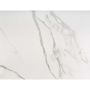 VIVALDI stół rozkładany blat - biały marmur, nogi - biały