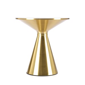 TRIBECA ława biały marmur / złoty