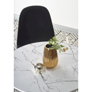 DENVER stół, blat - biały marmur, noga - biały