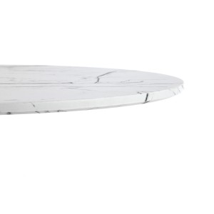 DENVER stół, blat - biały marmur, noga - biały