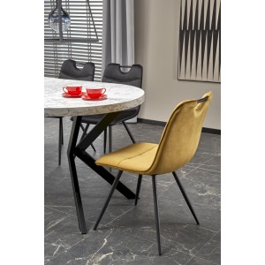 PERONI stół rozkładany biały marmur - czarny