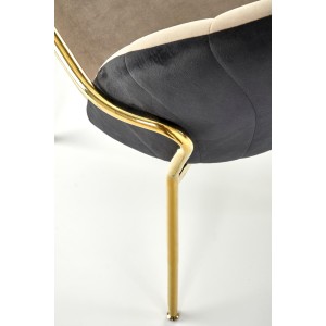 K500 krzesło beżowy / czarny (1p=2 szt)