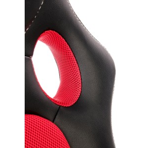 BERKEL fotel gabinetowy czarno-czerwony