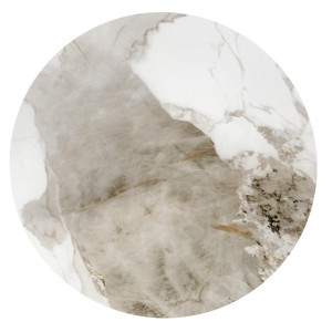 CECILIA_S ława biały marmur / popielaty / złoty