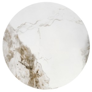 CECILIA ława biały marmur / popielaty / złoty