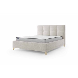 (160x200) PROMOCJA Łóżko tapicerowane Sara + Stelaż + Materac + Pojemnik