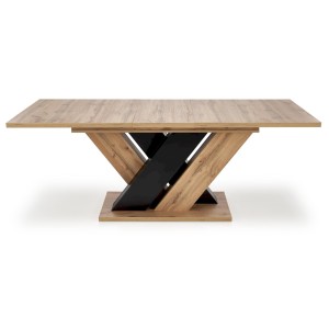 BRANDON stół rozkładany 160-200/90 cm dąb wotan/czarny