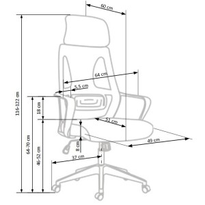 VALDEZ fotel pracowniczy czarny / czarny
