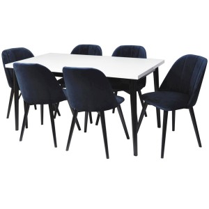 Stół Laminat Bergen + 6 krzeseł Gusto I (zest. FX55)